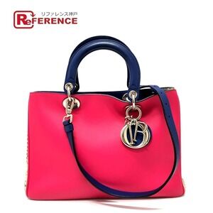 Christian Dior Diorissimo Python Bag Shoulder Handbag Crossbody Leather Pink